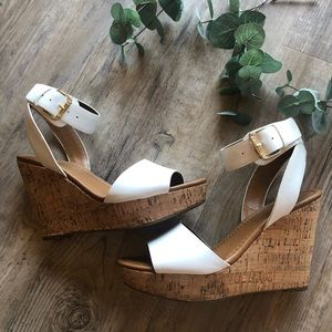 Tommy Hilfiger | White and Cork Wedges
